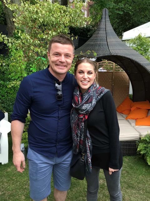 Brian O'Driscoll and Amy Huberman enjoying Prime by Aldi at Taste of Dublin.