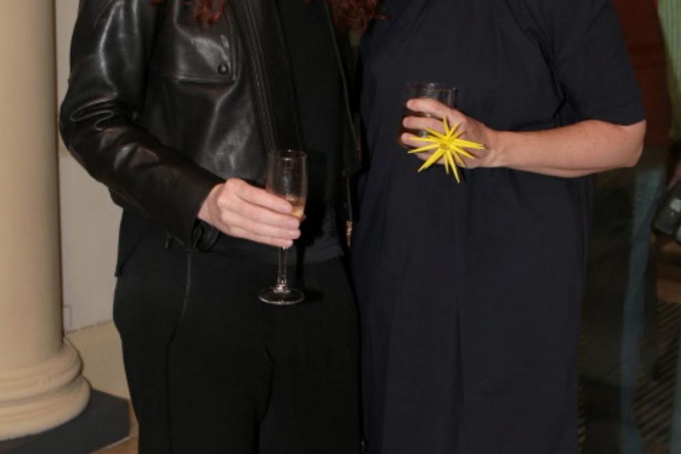Paula Hughes and Grainne Walsh at the launch of the Louise Kennedy Autumn/Winter 2013 collection at the Hugh Lane Gallery in Dublin.
