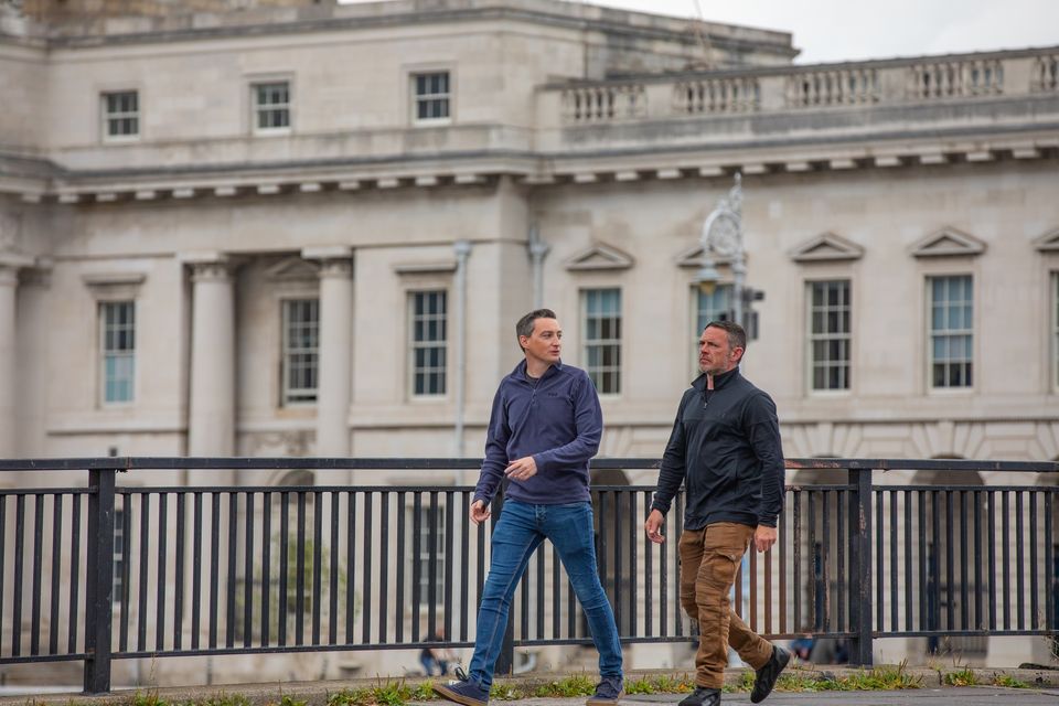 Kevin Doyle with John O'Hegarty. Photo: Mark Condren