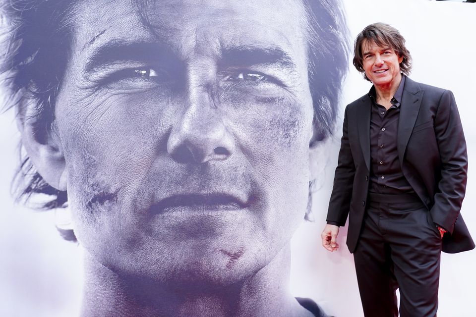 Tom Cruise attends the global premiere for Mission: Impossible – The Final Reckoning in central London (Ian West/PA)
