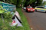 thumbnail: Flowers left at the scene in Rathmichael where the body of Jastine Valdez was found yesterday. Photo: PA/Donall Farmer