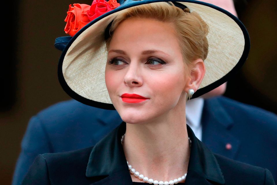 Princess Charlene attends the celebrations marking Monaco's National Day at the Monaco Palace