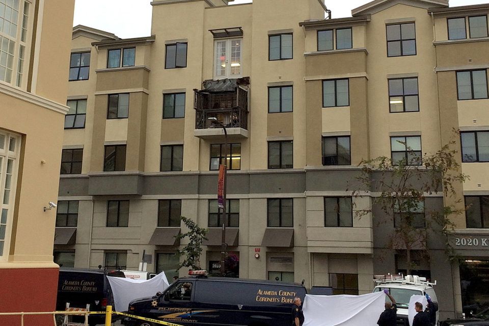 TRAGEDY: The apartment block in Berkeley