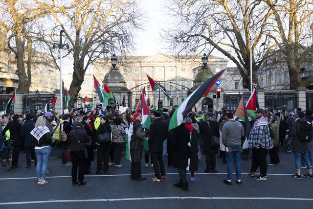 Dublin city centre comes to a standstill as sitdown protest