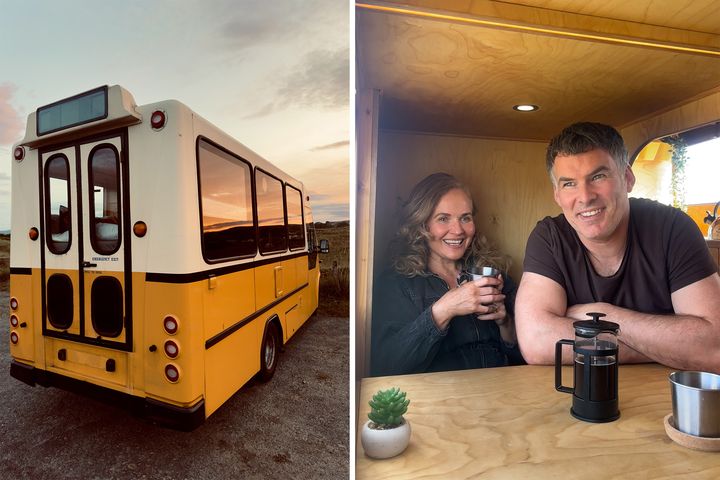 ‘It feels like a little van with a lot of heart’ – we converted an old school bus into a beachside stay