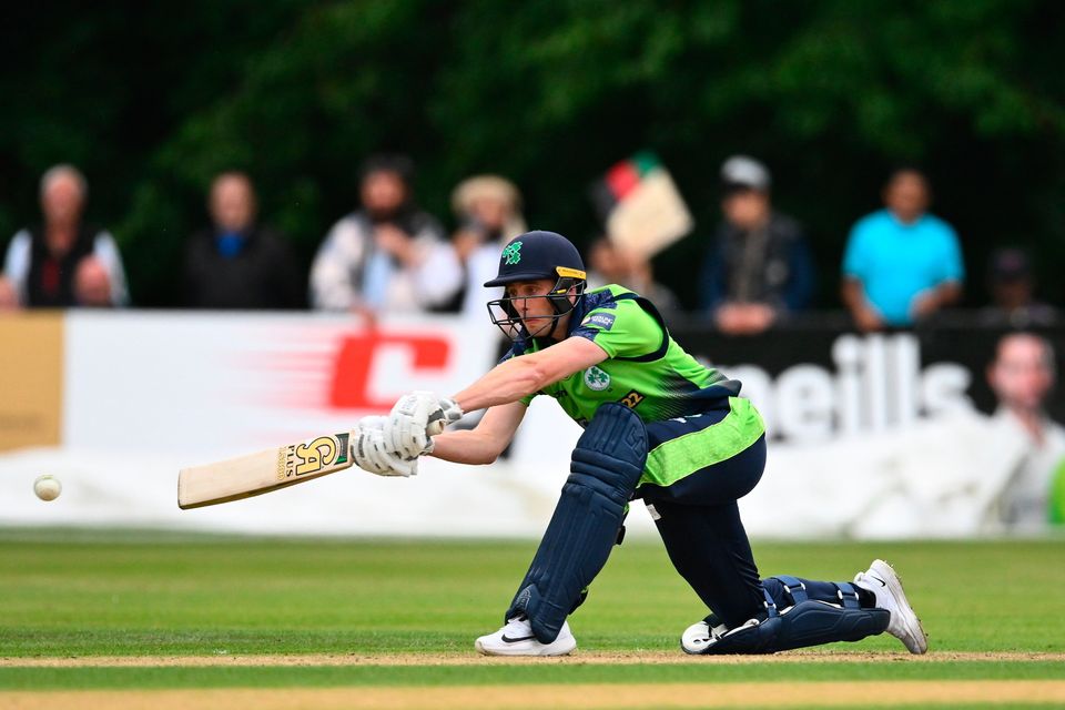 Lorcan Tucker in action in Stormont, where Ireland will face Zimbabwe this summer