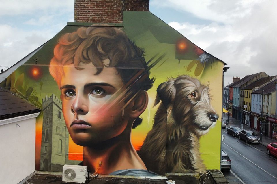 Setanta, the hound of Ulster, painted by Mister Copy during last year's SEEK Urban Arts Festival