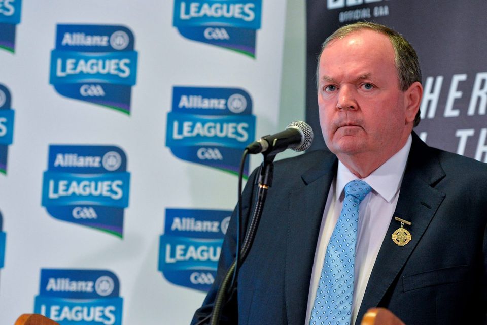 GAA president Liam O'Neill has outlined that a motion is to be brought to Congress seeking stiffer penalties for racial and sectarian abuse. Photo: Brendan Moran / SPORTSFILE