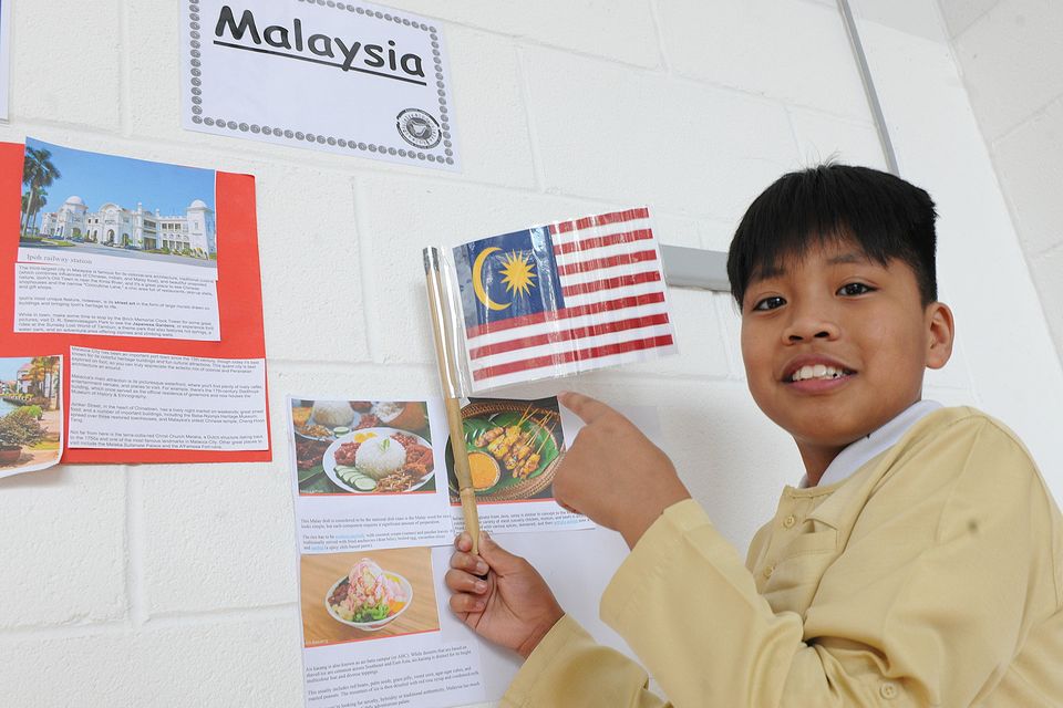 Mohammad Ryan from Malaysia during International Day in Bunscoil Loreto.