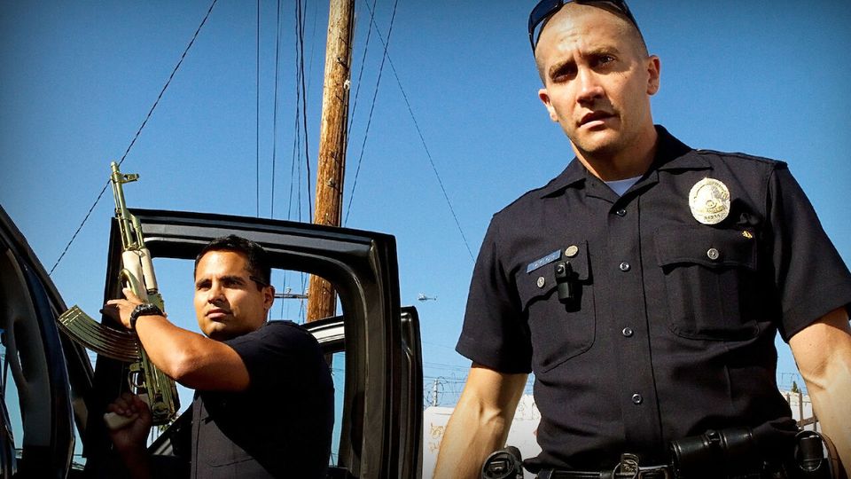 Michael Pena and Jake Gyllenhaal in End of Watch