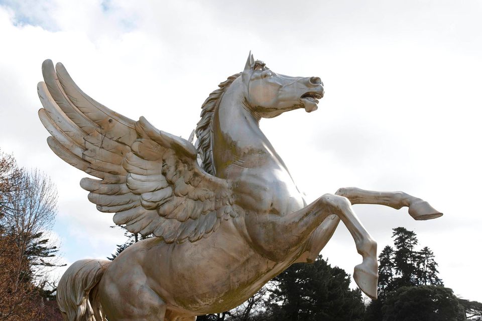 A winged horse cast in 1869 in zinc. Photo: Fran Veale