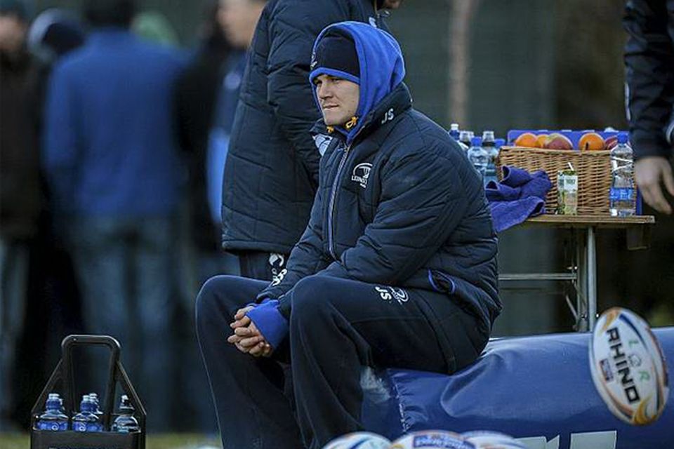 Leinster's Jonathan Sexton during squad training. Photo: Sportsfile