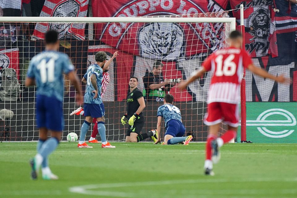 Aston Villa’s European dream is over after a losing to Olympiacos in the Europa Conference League semi-final (Zac Goodwin/PA)