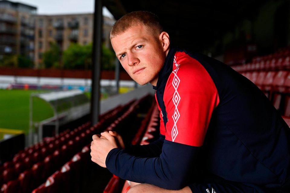 St Patrick's Athletic defender Tom Grivosti is pictured at Richmond Park, Inchicore
