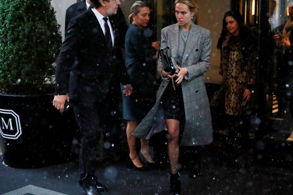 Designer Misha Nonoo exits after a baby shower for Meghan, Duchess of Sussex, at the Mark Hotel in the Manhattan borough of New York City, U.S., February 20, 2019. REUTERS/Andrew Kelly