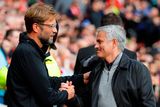 thumbnail: Liverpool boss Jurgen Klopp with Jose Mourinho
