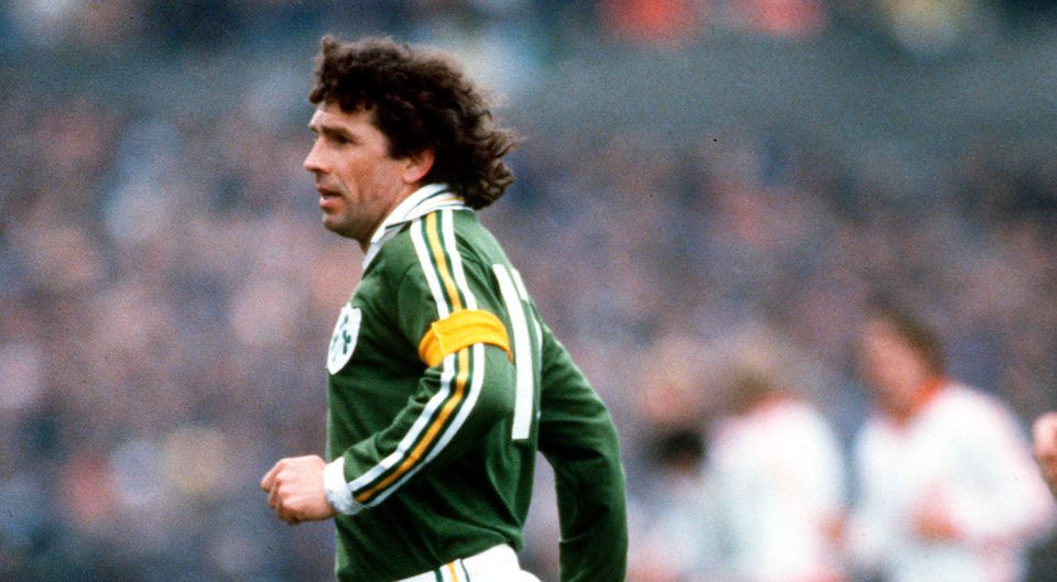 John Giles in action for Ireland in 1978, during an era when he dictated the style of play (Photo by Bob Thomas/Getty Images)