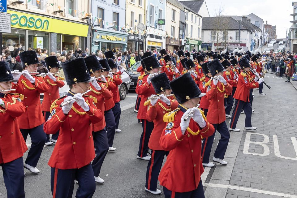 The band performing on Sligo’s O’Connell Street on Saturday. Pics: Donal Hackett.