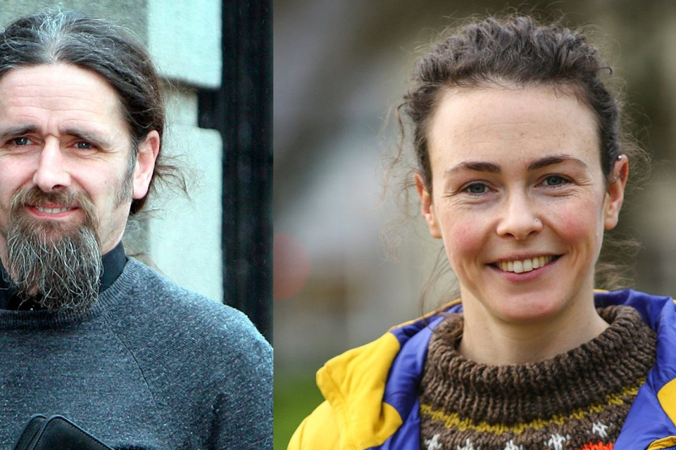 Political allies: Luke ‘Ming’ Flanagan (left) and Saoirse McHugh (right)
