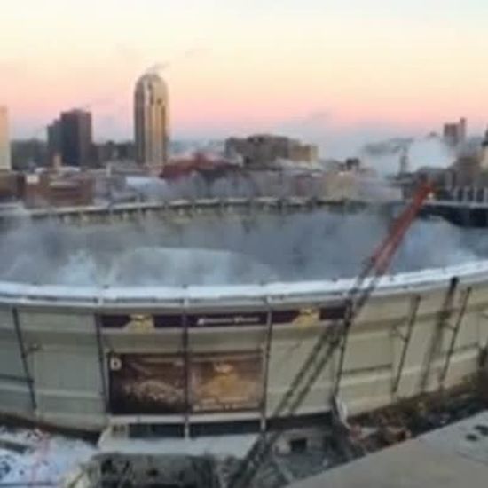 Stadium demolition: Explosives set off at Minnesota Vikings' Metrodome 