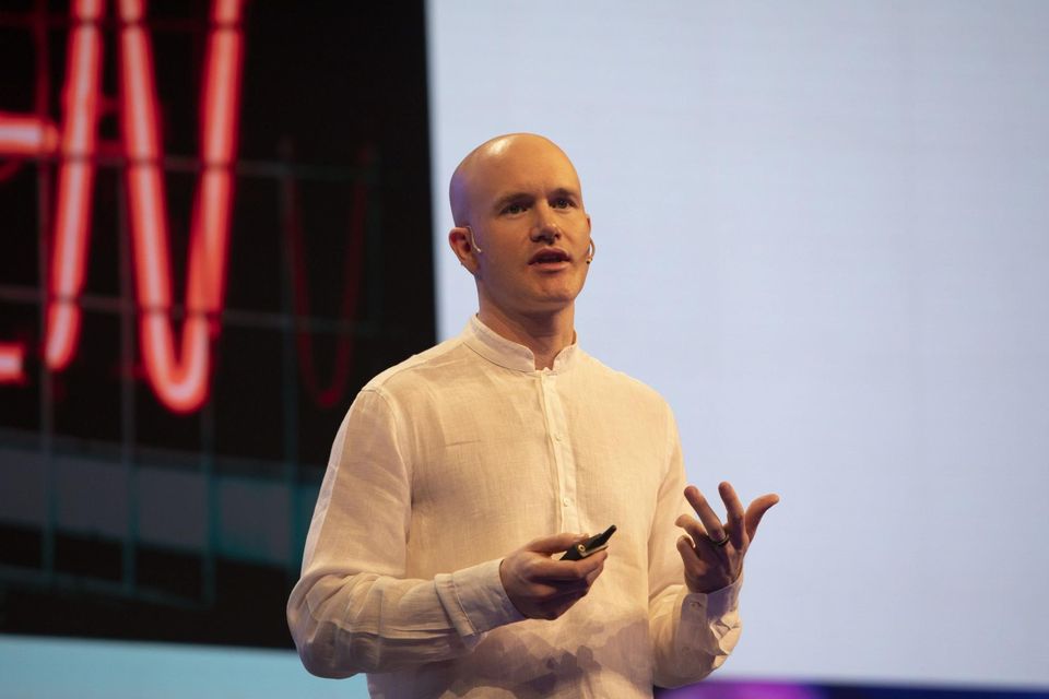 Brian Armstrong, chief executive officer of Coinbase Global. Photograph: Samyukta Lakshmi/Bloomberg