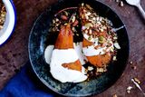 thumbnail: Poached Pears with Oat cream