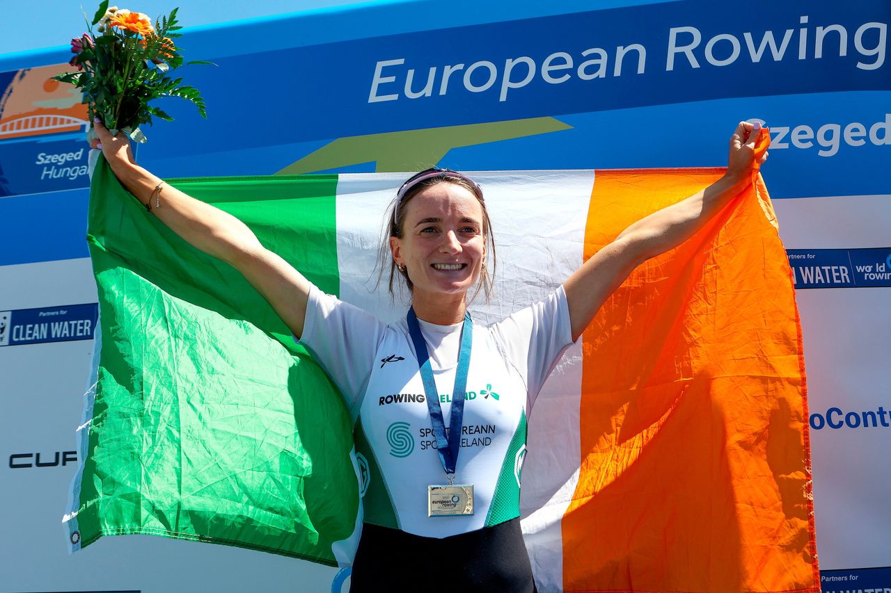 A first for Irish rower Margaret Cremen as she picks up a solo silver