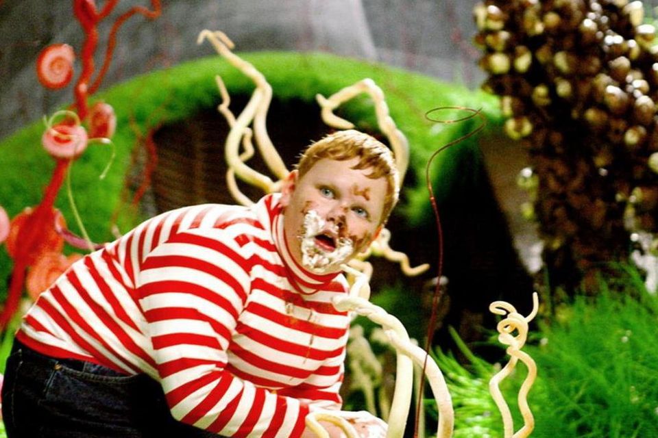 Augustus Gloop (Philip Wiegratz) in the 2005 film of 'Charlie and the Chocolate Factory'