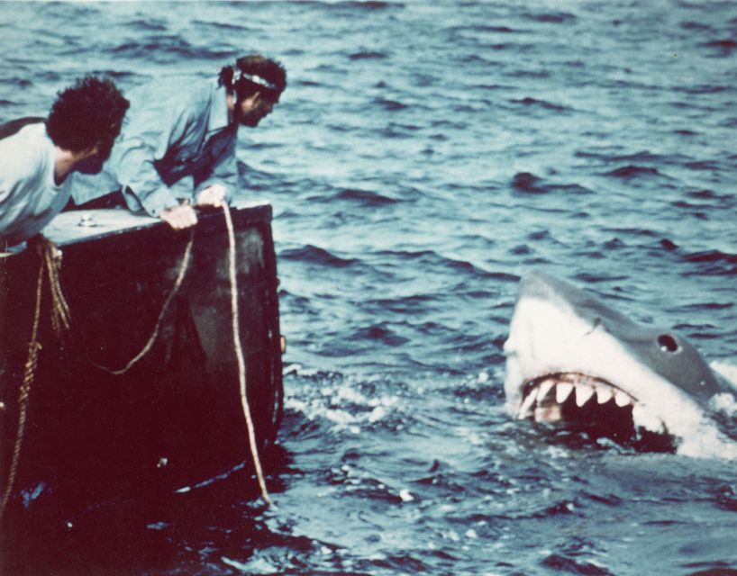Richard Dreyfuss (left) and Robert Shaw in a scene from 'Jaws'. Photo: Getty