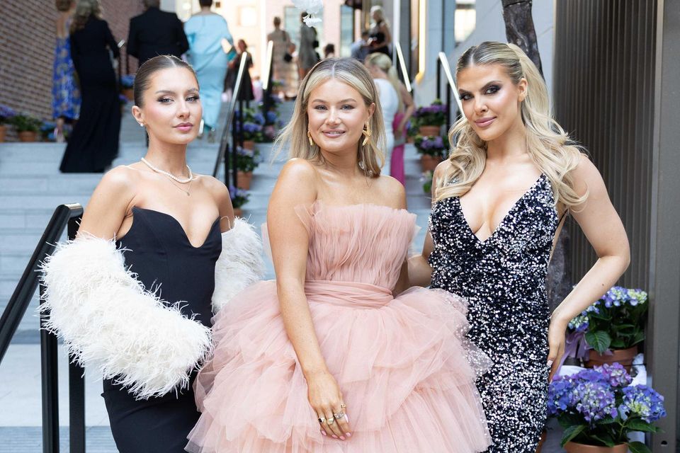 Alexandra Milek, Sophie Murray and Monika Klinaviciute at the Platinum VIP Style Awards 2023 at the The Dublin Royal Convention Centre. Photo: Richie Stokes