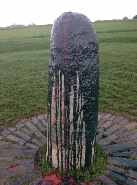 More than half of the stone has been vandalised