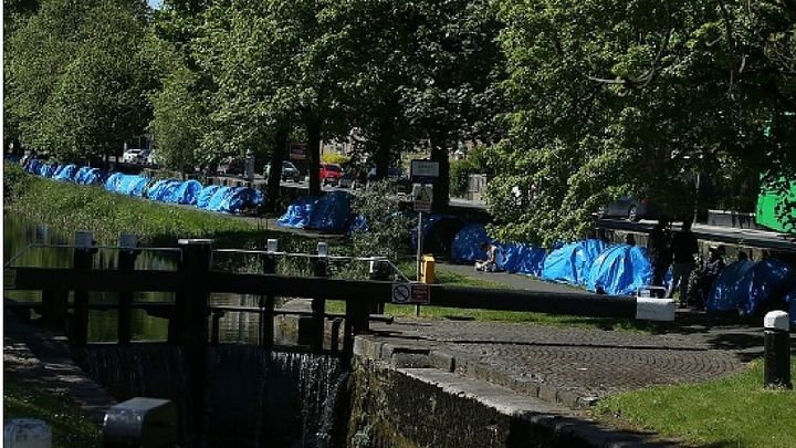Dublin’s ‘Tent City’ on Grand Canal: Government confirms asylum seekers were moved to two separate locations