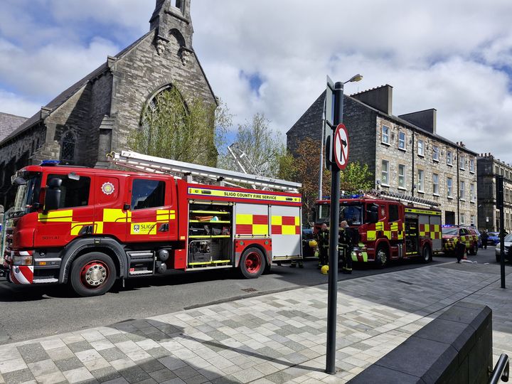 Fire services dealing with incident at Sligo library