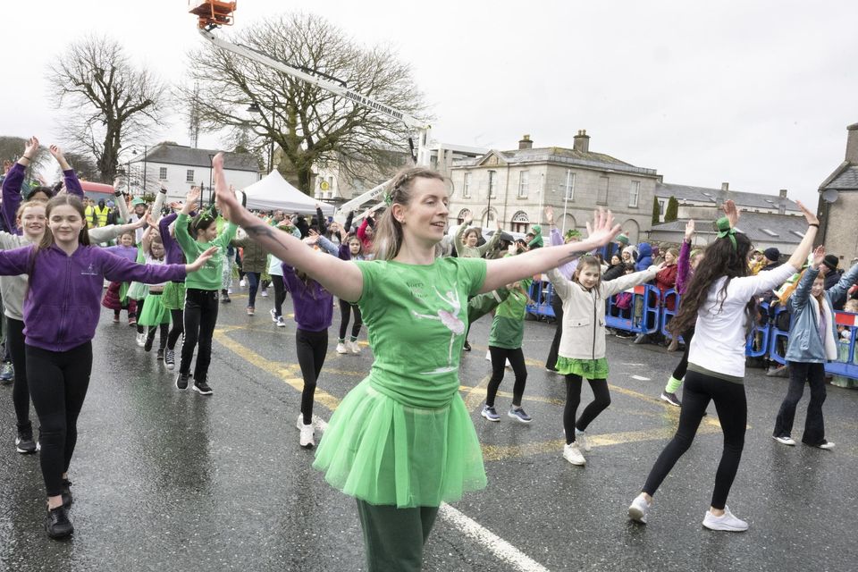 Ruth Shine School of Dance taking part in the St. Patrick's Day Parade in Blessington