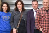 thumbnail: Sarah Greene, Maria Doyle Kennedy, Oliver Callan and Roddy Doyle at the Abbey Theatre’s Noble Call for Marriage Equality in Dublin yesterday. Photo: VIP Ireland