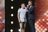 thumbnail: Jon Goody with presenter Olly Murs during the audition stage for the ITV1 talent show, The X Factor (Syco/Thames TV)