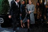 thumbnail: Designer Misha Nonoo exits after a baby shower for Meghan, Duchess of Sussex, at the Mark Hotel in the Manhattan borough of New York City, U.S., February 20, 2019. REUTERS/Andrew Kelly