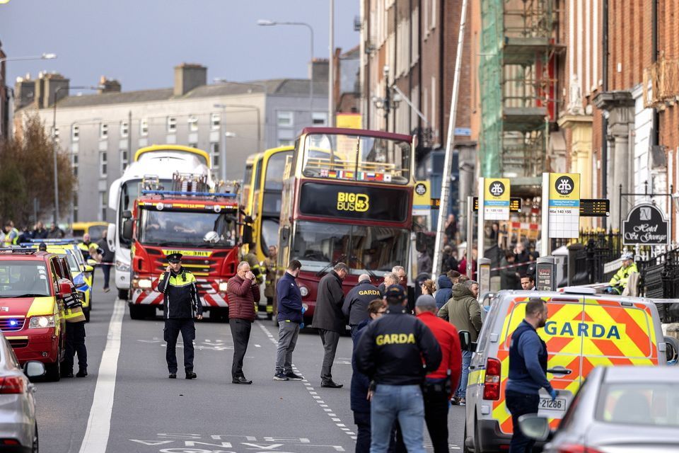 The scene on Parnell Square following the incident last November.