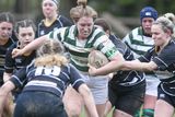 thumbnail: The Kilkenny defence surround Emer Meagher but can't stop her scoring a try.
