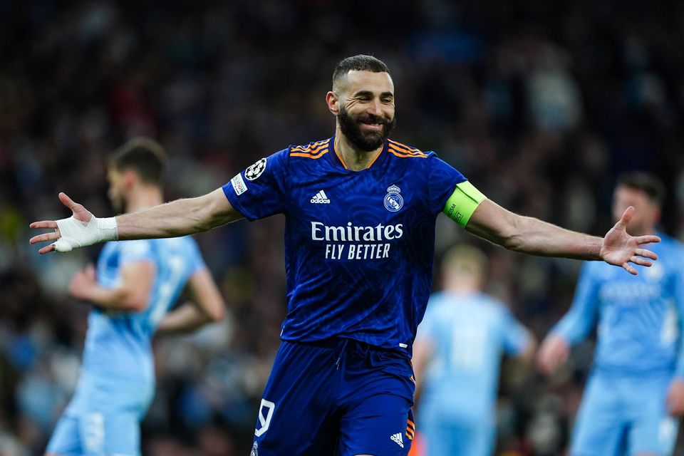 El delantero francés Karim Benzema deja el Real Madrid tras 14 años en el club español (Mike Egerton/PA)