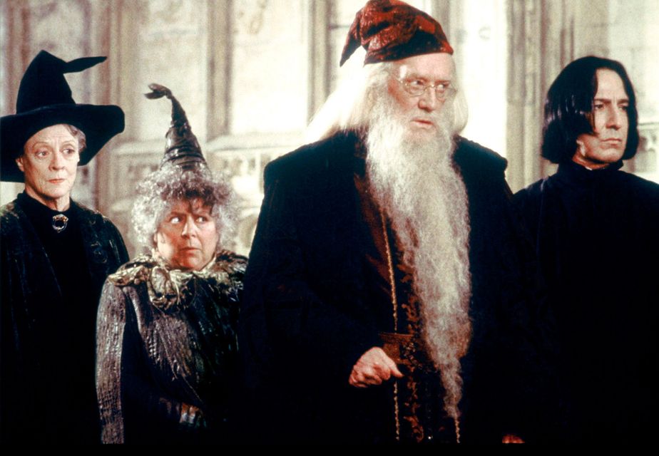 From left, Maggie Smith, Miriam Margolyes, Richard Harris and Alan Rickman in 'Harry Potter and the Chamber of Secrets'. Photo: PA