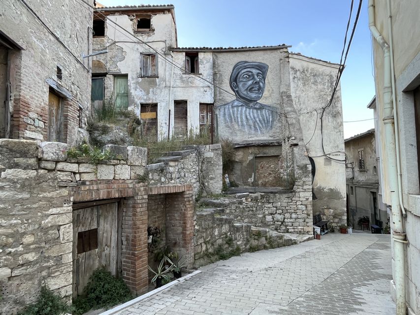 An empty street in the town of Ripalimosani. Photo: Chico Harlan/The Washington Post