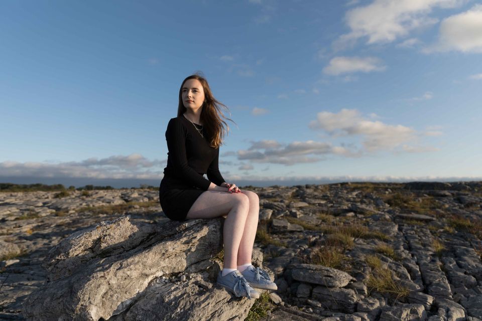 Youth activist Aine Dempsey in The Burren, Co Clare. Photo: Eamon Ward
