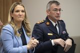 thumbnail: Justice Minister Helen McEntee and Garda Commissioner Drew Harris, neither of whom will attend the conference. Photo: Collins