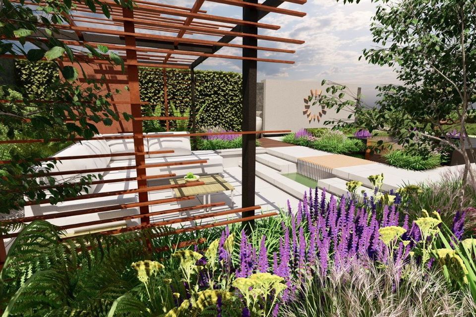 A rendering of the AVOCA garden that will be on show at this year’s Bord Bia Bloom Festival in the Phoenix Park, Dublin.