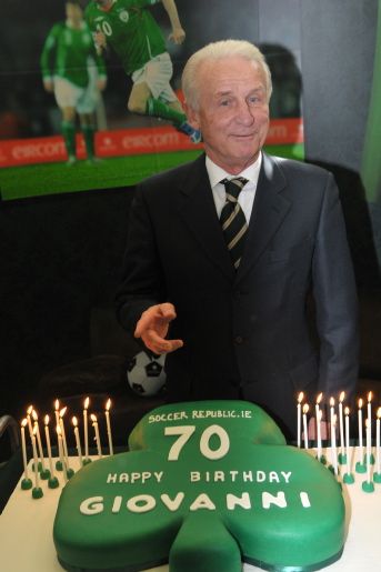 Giovanni Trappatoni celebrating his 70 birthday.