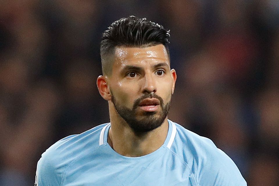 Manchester City striker Sergio Aguero could be sidelined for up to six weeks