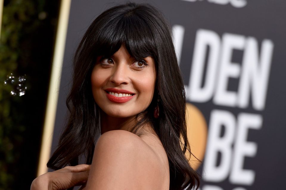 Jameela Jamil arrives at the 76th annual Golden Globe Awards at the Beverly Hilton Hotel on Sunday, Jan. 6, 2019, in Beverly Hills, Calif. (Photo by Jordan Strauss/Invision/AP)