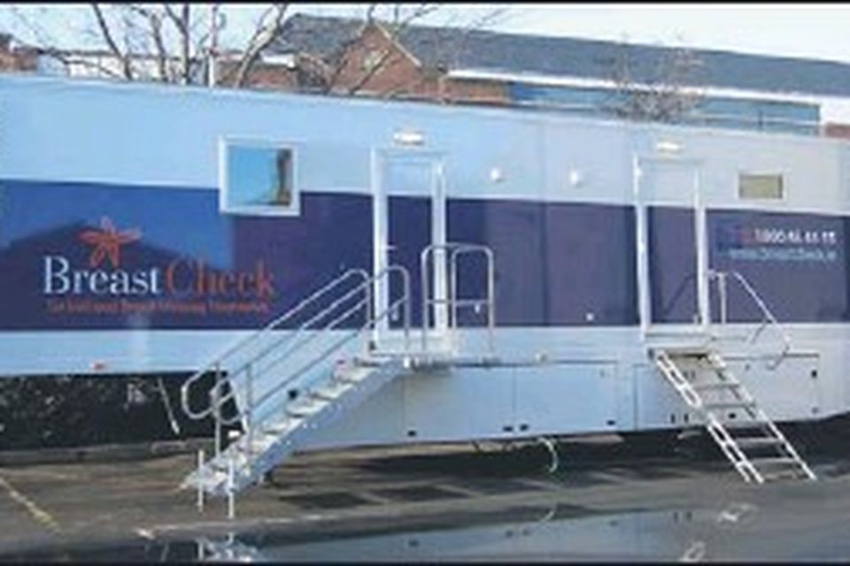The BreastCheck mobile screening unit.