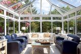 thumbnail: The conservatory has a stone fireplace fitted with an electric fire